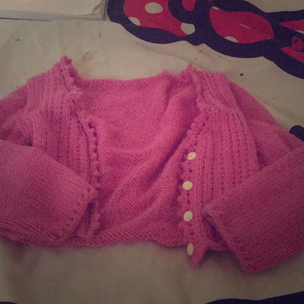 Baby knitted sweet girl sweater